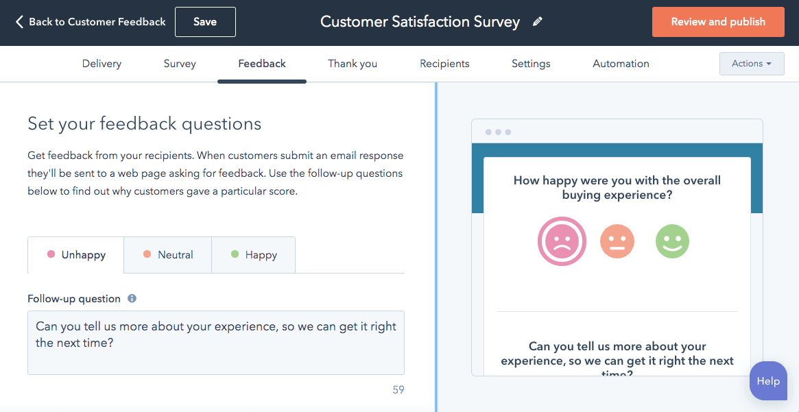 Customer Survey Feedback
